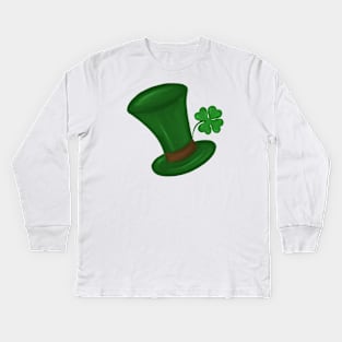 St.Patrick 's Day Print label hut Kids Long Sleeve T-Shirt